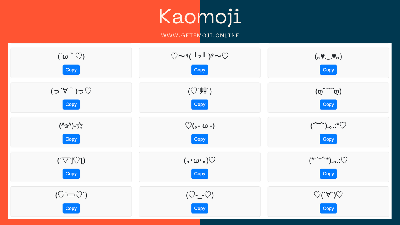 Fun Kao Emojis in Action | getemoji.online 